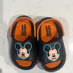 Toddler boy Sandals Mickey Mouse- Black and Orange